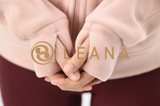 LEANA女士宽松拉链连帽健身运动风加绒外套LN1212 商品图5