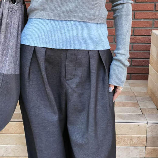 馥迦高级垂感宽松西装阔腿裤 商品图6