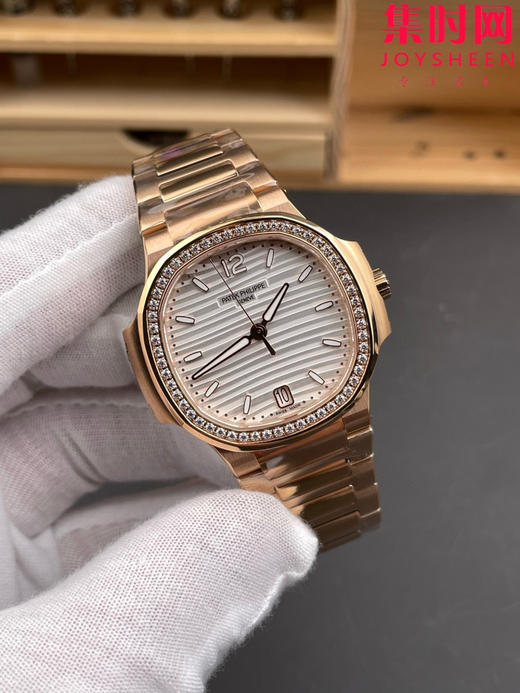 3K百达翡丽运动优雅系列 鹦鹉螺7118 全玫金钻圈白盘 女士腕表 324一体机 商品图1