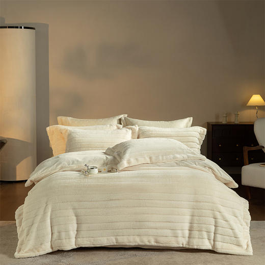 顶柔温莎绒四件套TJ1683，仿貂级温莎绒面料，如皮草般质感；.B版黑金发热面料，锁温更强，升温更快，贴肤即暖 商品图3