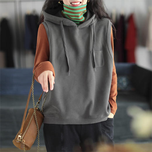 裁缝学苑AQ557秋冬连帽背心纸样马甲卫衣坎肩打版裁剪样板图纸 商品图3