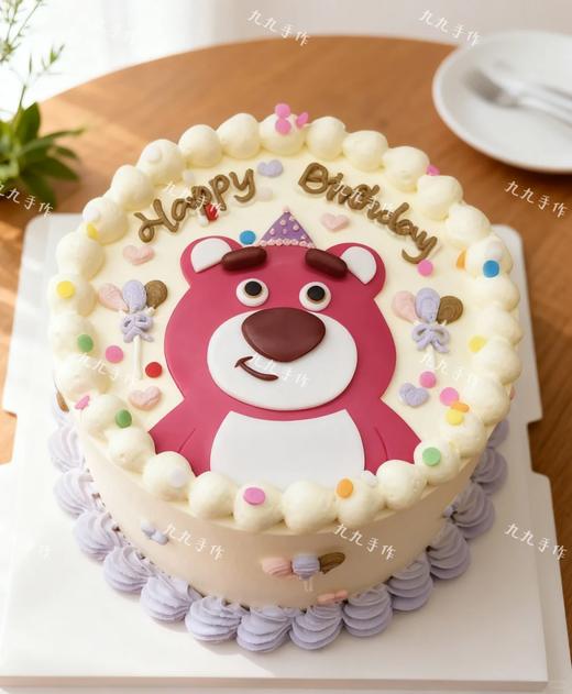 多款式~草莓熊手绘可爱卡通蛋糕-低糖处理无添加 商品图1