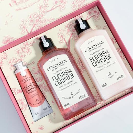 L'OCCITAN欧舒丹甜蜜樱花洗护三件套 新包装 (沐浴露+身体乳+护手霜) 商品图1