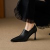 【预售5天】法式尖头细跟踝靴女秋冬羊皮深口单鞋气质高跟短靴QS&769 商品缩略图2