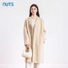 NUTS商场同款秋冬高级感气质百搭长款双面毛呢大衣外套女4421508A1 商品缩略图0