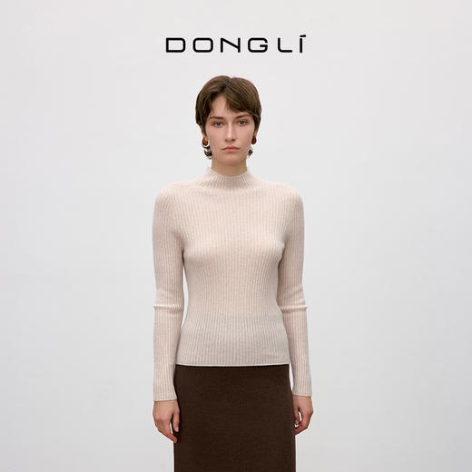 东黎 • 你本珍贵 万物共生-长袖 小山羊绒女士秋季半高领套衫 5473 商品图0