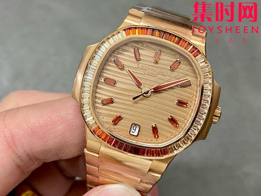 3K百达翡丽运动优雅系列 鹦鹉螺7118 渐变橙红宝石 女士腕表 324一体机 商品图2