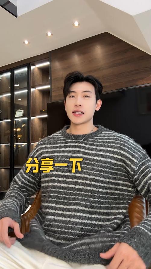 SDSA男士秋冬新款痞帅男装潮牌简约撞色条纹圆领针织衫毛衣百搭 商品图0