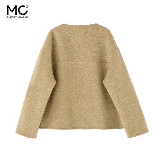 女装圆领宽松阔版羊毛短款双面呢外套-657F5242005 商品图4