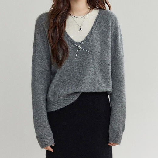 馥迦优雅时髦假两件针织衫HZ022 商品图6