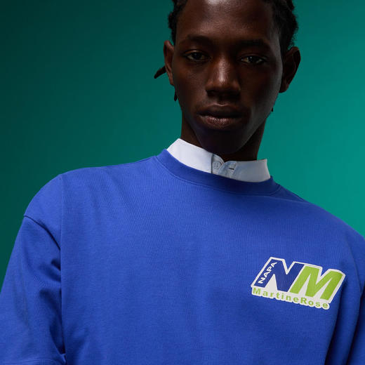 Napapijri 中性徽标印花 Ocelot 棉质圆领短袖平纹针织T恤 蓝色 NP0A4HEWBE1 商品图6