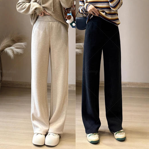 秋冬锁死！极简报恩裤！700g羊毛窄阔腿裤显瘦保暖气质裤！ 商品图3