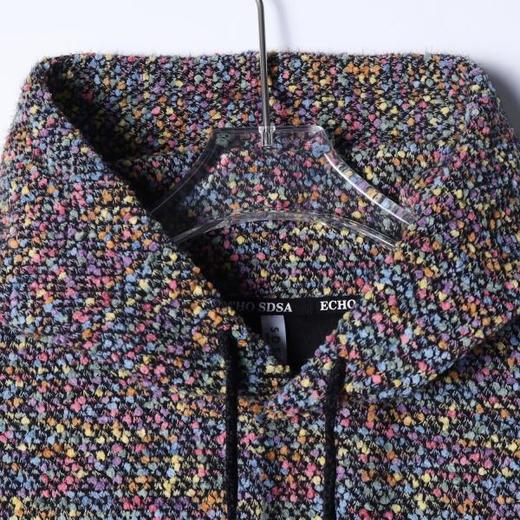 WY1188SDSA男士秋冬新款痞帅男装潮牌彩色小香风抽绳连帽卫衣百搭时尚 商品图2