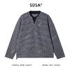 26T8785SDSA秋冬新款痞帅男装潮牌拼接条纹假两件卫衣下摆松紧设计百搭 商品缩略图1