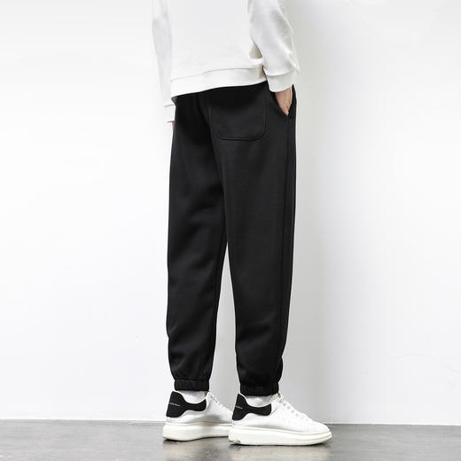 罗蒙冬季加绒舒适休闲裤卫裤宽松版型抽绳设计时尚百搭休闲长裤子 商品图5