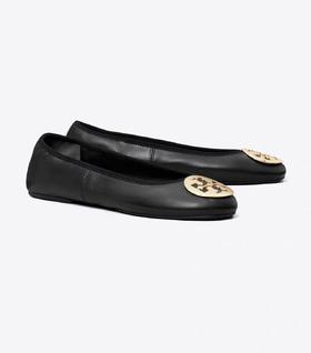 TORY BURCH 芭蕾平底鞋女  177201-013-F 黑色.【鞋底有膜，试穿小心】
