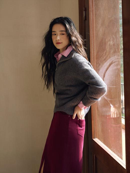 邓肯羊绒polo拉链毛衫FCE4CST177 商品图10