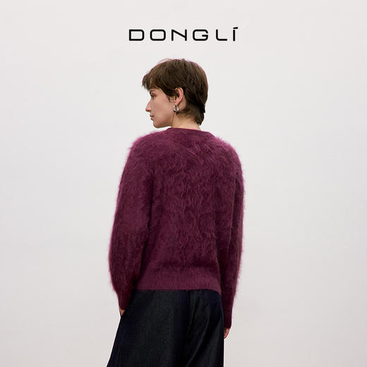 东黎 • 你本珍贵 松枥 山羊绒女士秋季拉毛圆领套衫 5386 商品图6