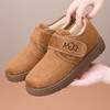 加绒棉鞋冬季新款老北京布鞋女魔术贴平底棉鞋中老年软底防滑女靴 商品缩略图3