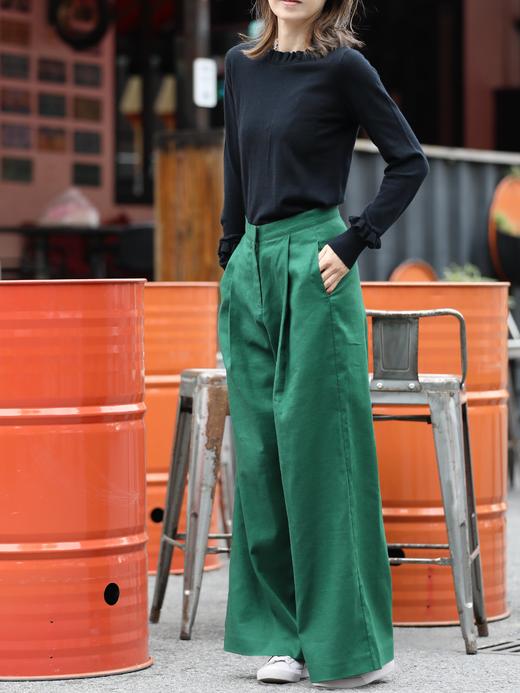 TYNVIE 荷叶边饰边袖口针织毛衣 - 黑色 商品图11