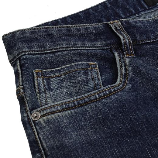 半身缘男裤 秋季舒适烧花后袋耐磨透气牛仔裤253101M10130047 商品图2