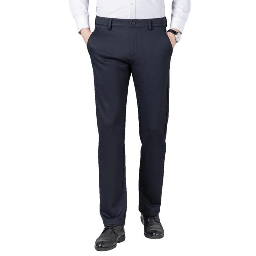 【莫代尔绵羊毛】罗蒙秋冬款休闲裤男士混纺针织不易起皱裤子磨毛内里舒适长裤子 商品图8