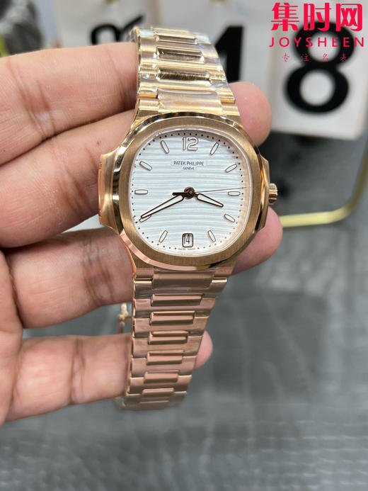 3K百达翡丽运动优雅系列 鹦鹉螺7118 全玫金白盘 女士腕表 324一体机 商品图3