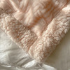 双面绒更温暖~ins纯色提花秋冬加厚兔毛绒毛毯羊羔绒午休毯午睡沙发盖毯幼儿园毯盖被 商品缩略图5