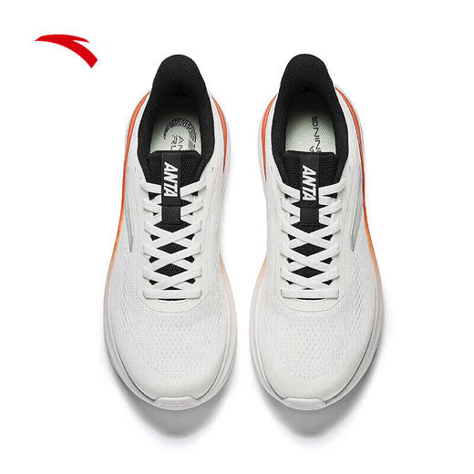 安踏（ANTA）轻云2丨跑步鞋网面轻质透气软底运动鞋耐磨回弹休闲鞋112535509R 纸莎白/基础黑-2 商品图8