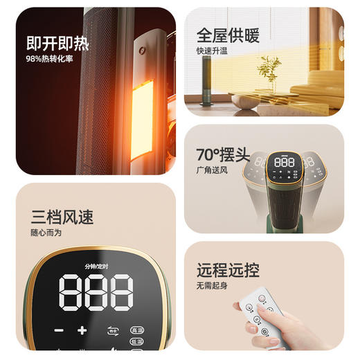 【家用立式取暖器】节能省电浴室小太阳 小型速热电暖气暖风机HYUNDAI 商品图3