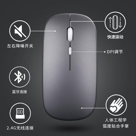 首佩 无线双模鼠标（银色） G30 商品图4