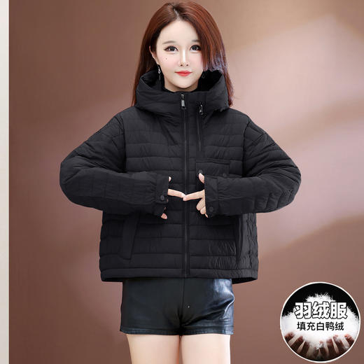 QYM 25KB797-Y时尚轻薄羽绒服韩版宽松加白鸭绒保暖羽绒服 商品图2