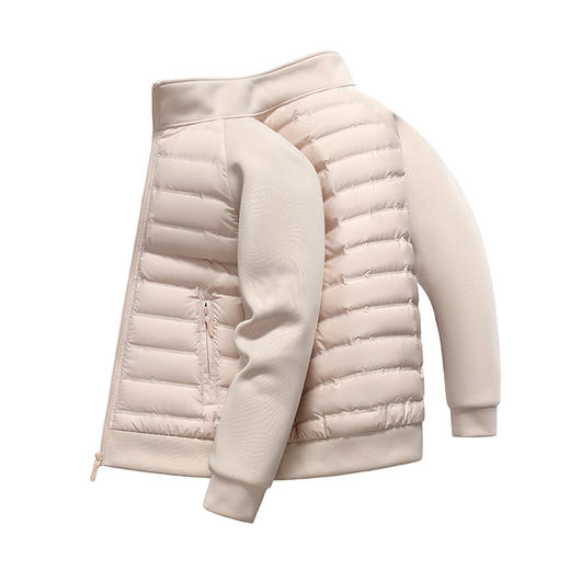 半身缘男女装 冬季插肩袖针织拼接轻薄情侣款立领羽绒服2529 商品图12