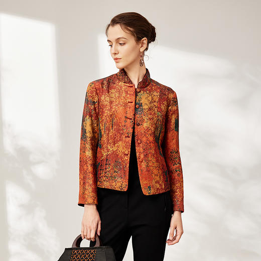 TANGYcollection2025冬季新品商场款中国风锦俗女士短外套L254027 商品图1