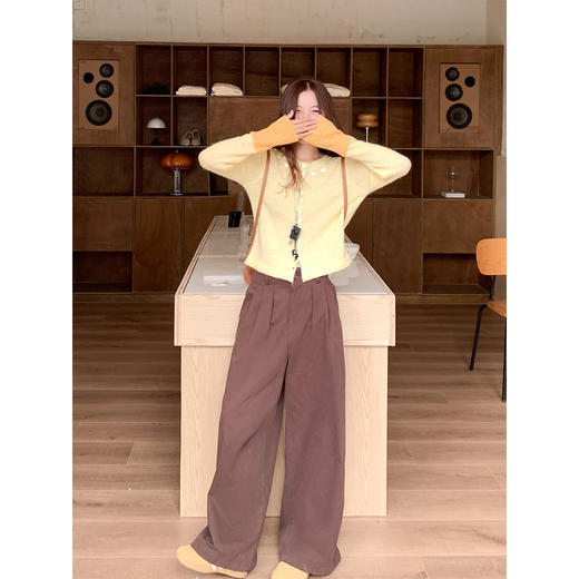 <曾小咸推荐> 现货秒杀！微信超特价！拼接黄色长袖针织衫 日常169.99 立减100 秒杀69.99！ 商品图1