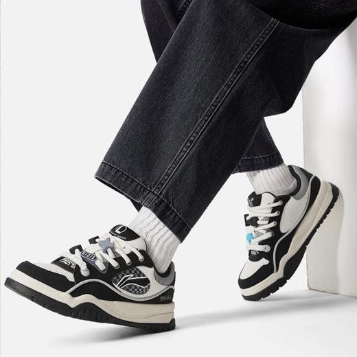 李宁男子2025春秋发财滑板鞋运动鞋休闲鞋板鞋AGCV059-4 商品图0