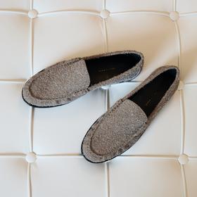 PRETTY RIVER长绒圆头乐福鞋