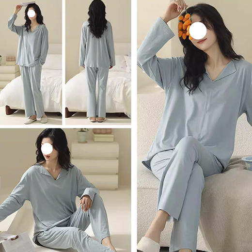 裁缝学苑AQ562新款V领莫代尔长袖睡衣纸样家居服女装女士带胸垫打版裁剪 商品图1