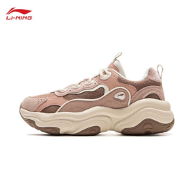 李宁女子2025春秋防滑老爹鞋休闲鞋AGCV002-3