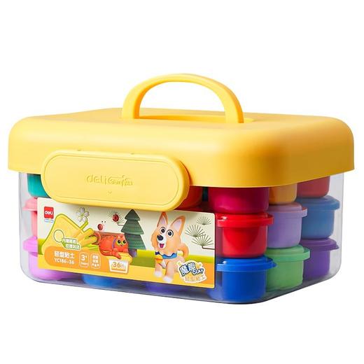 【老师推荐！欧盟认证！】得力超轻粘土套装 36色儿童黏土橡皮泥 24色幼儿园手工彩泥套装 商品图4