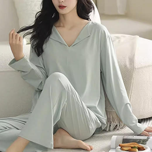 裁缝学苑AQ562新款V领莫代尔长袖睡衣纸样家居服女装女士带胸垫打版裁剪 商品图3