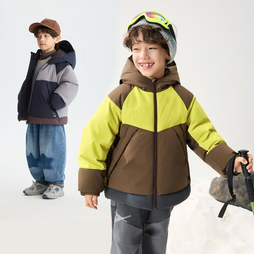 漫画家【元气面包服】秋冬新品儿童羽绒服元气撞色面包服羽绒服 商品图1