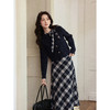 鹿向南「绒冬格调」蓝色圆领法长袖式针织开衫秋冬外搭温柔毛衣女DYL662051 商品缩略图2