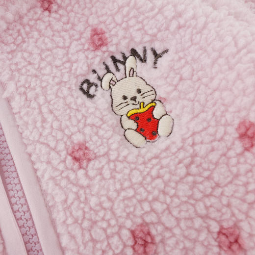 马克珍妮女童兔子波点温暖摇粒绒外套2025年秋冬新款551577 商品图3