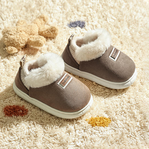 巴拉巴拉童鞋儿童拖鞋加绒男女童外穿室内家居鞋冬2025新款包跟鞋 商品图3