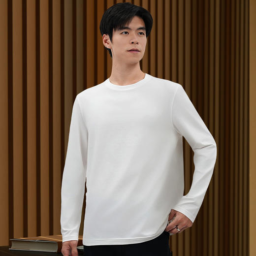 秋冬打底针织圆领平纹百搭长袖T恤-T06-C2 商品图5