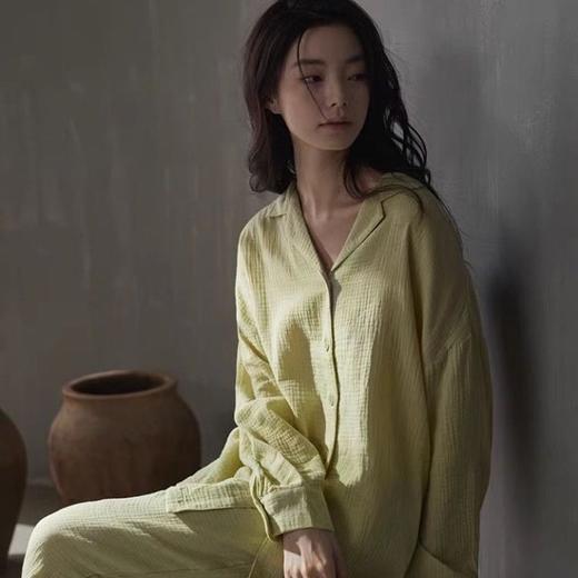 柔软亲肤高级感棉纱家居服｜岚束LANSHU·叶落秋声100棉OVERSIZE版型 男女同款中国风家居服 商品图4