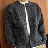 徐太浪【拼接口袋 cleanfit】黑色开衫毛衣男秋冬保暖针织衫外套 商品缩略图1