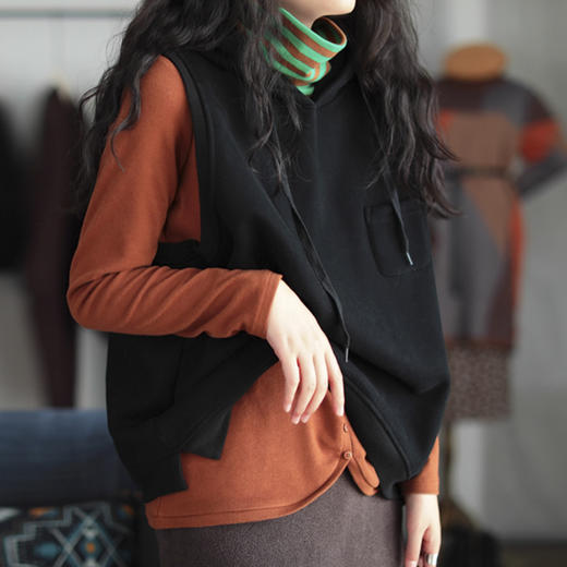 裁缝学苑AQ557秋冬连帽背心纸样马甲卫衣坎肩打版裁剪样板图纸 商品图1