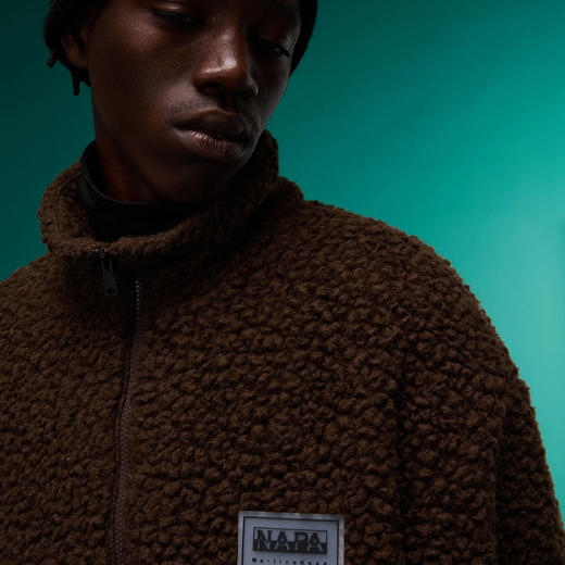 Napapijri 中性徽标贴片 Emin 混纺羊毛绒外套 棕色 NP0A4IG7WT1 商品图5